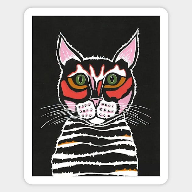 BLACK Cats Rule Painting Sticker by SartorisArt1